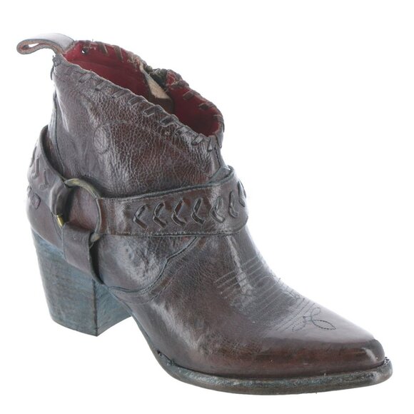 New BED STU Bedstu Tania Teak Rustic Western Harness Leather Ankle Boots 9 /40 - Picture 17 of 17